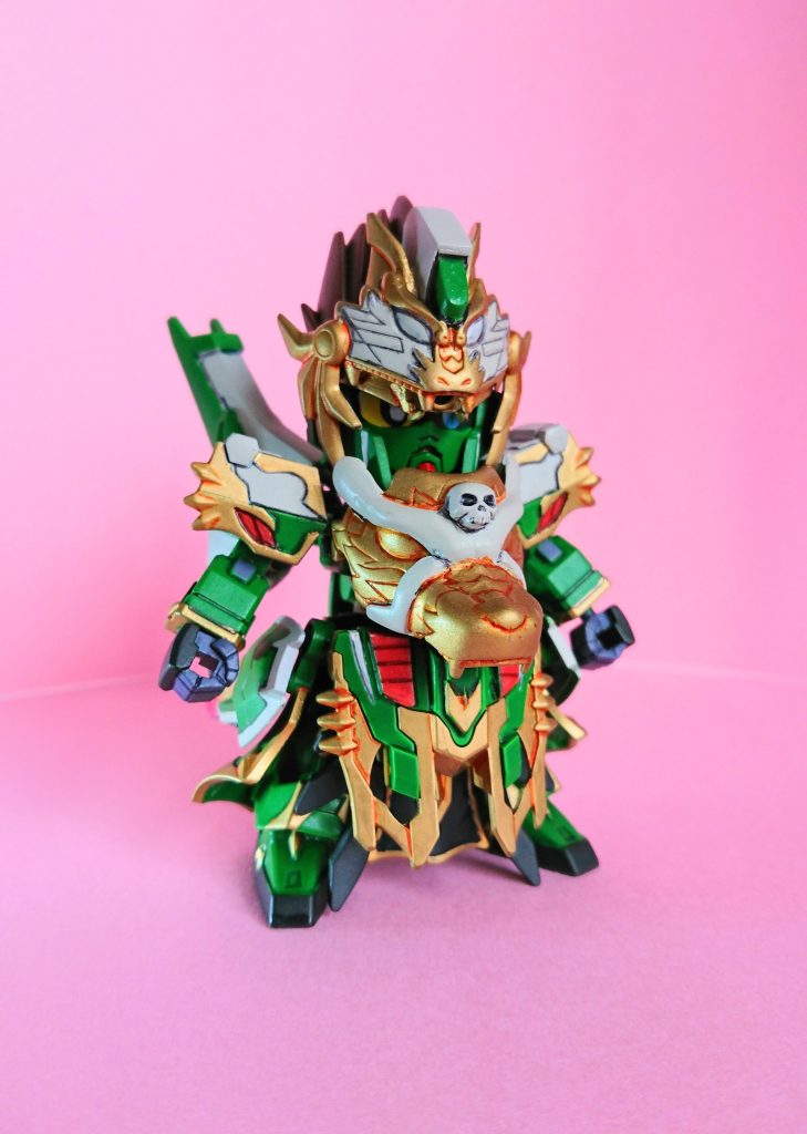 姜維。結構、メインどころなのに、登場してないなーと思ったのが発端で。三國伝の時はF91が演者でしたので、同じ系列のMSならアリなんじゃないかなーと。