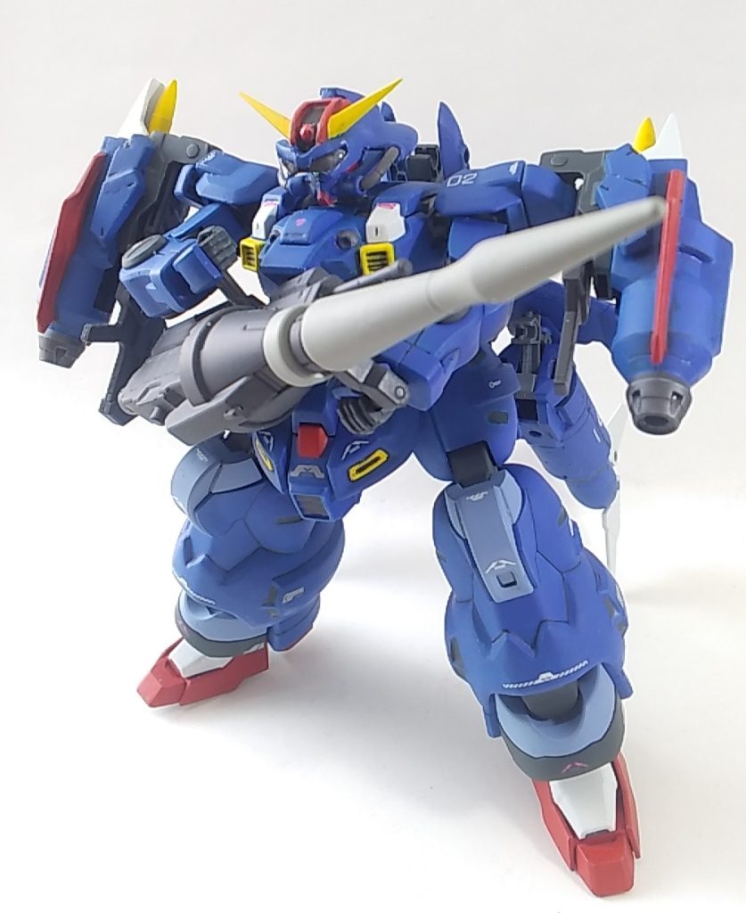 水陸両用ショットランサー本当は銛銃のような武器を作りたかったんですが、ありものを組み上げたらこうなりました…鉄血武器セット1を組み合わせています。