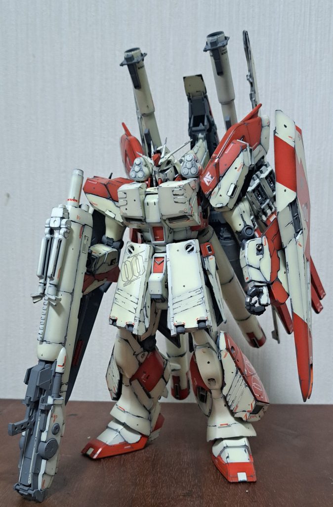 AC4AのOPに出てくるホワイトグリントみたいにしたくて筆塗りでチッピング塗装をしてみました