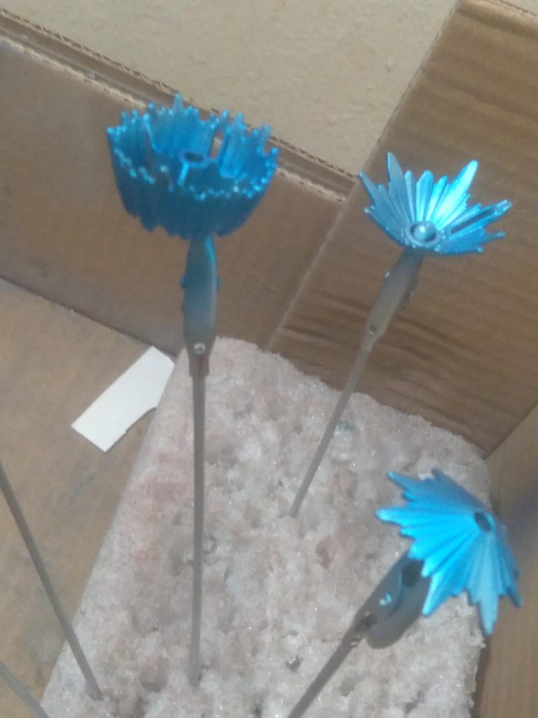 Then used clear blue over that for a metallic look. I plan to add light blue and white for the highlights