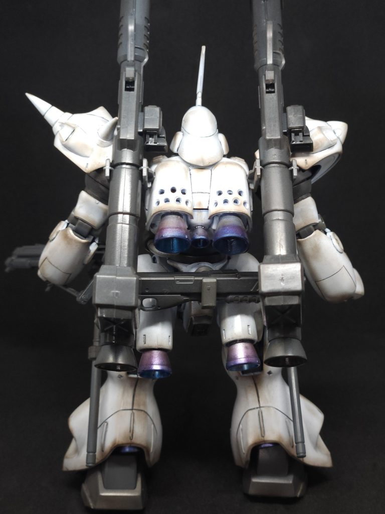 後ろ。やってみたかった初のバーニア焼け塗装。