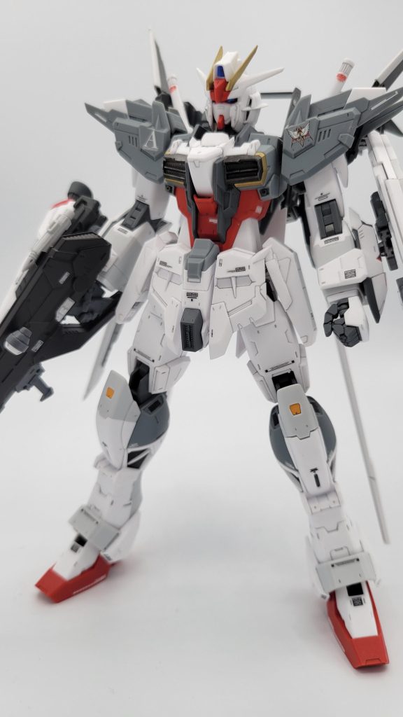 素立ち状態で。ツインアイやメインカメラ等は、クリアブルーで塗装して青くしてます。