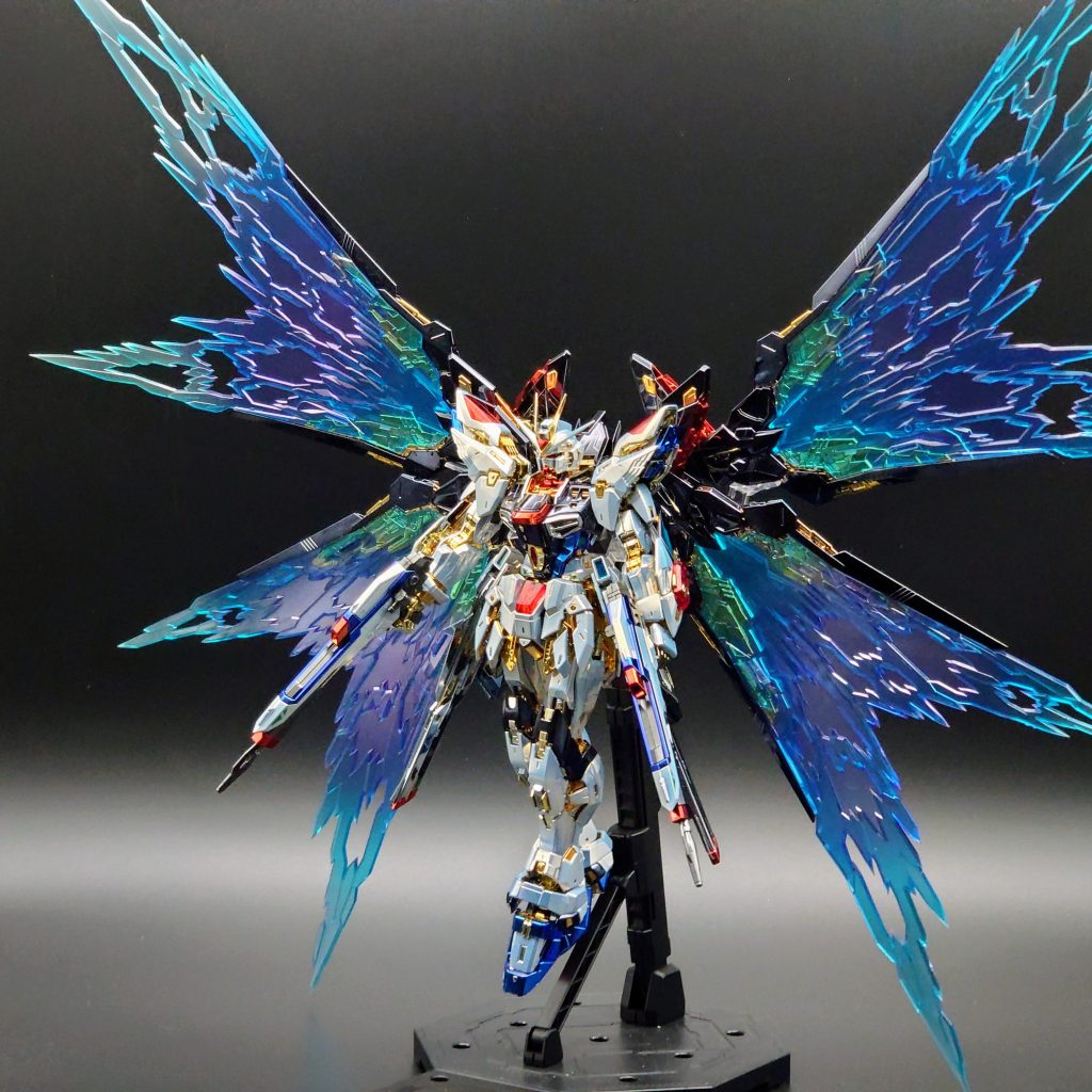 【メッキ仕様】MGEX ストライクフリーダムガンダム 天空の翼–3枚目/制作者：GUNPLUSTER LAB ｶﾞﾝﾌﾟﾗ専門のﾒｯｷﾗﾎﾞ