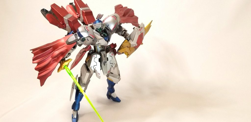 基本装備はイージスナイトのものになっています。KT-R01B レーヴァテインビームレイピアAS-1215 イージスシールド一番の特徴であるビームブレイサーはあえてオミットしました。