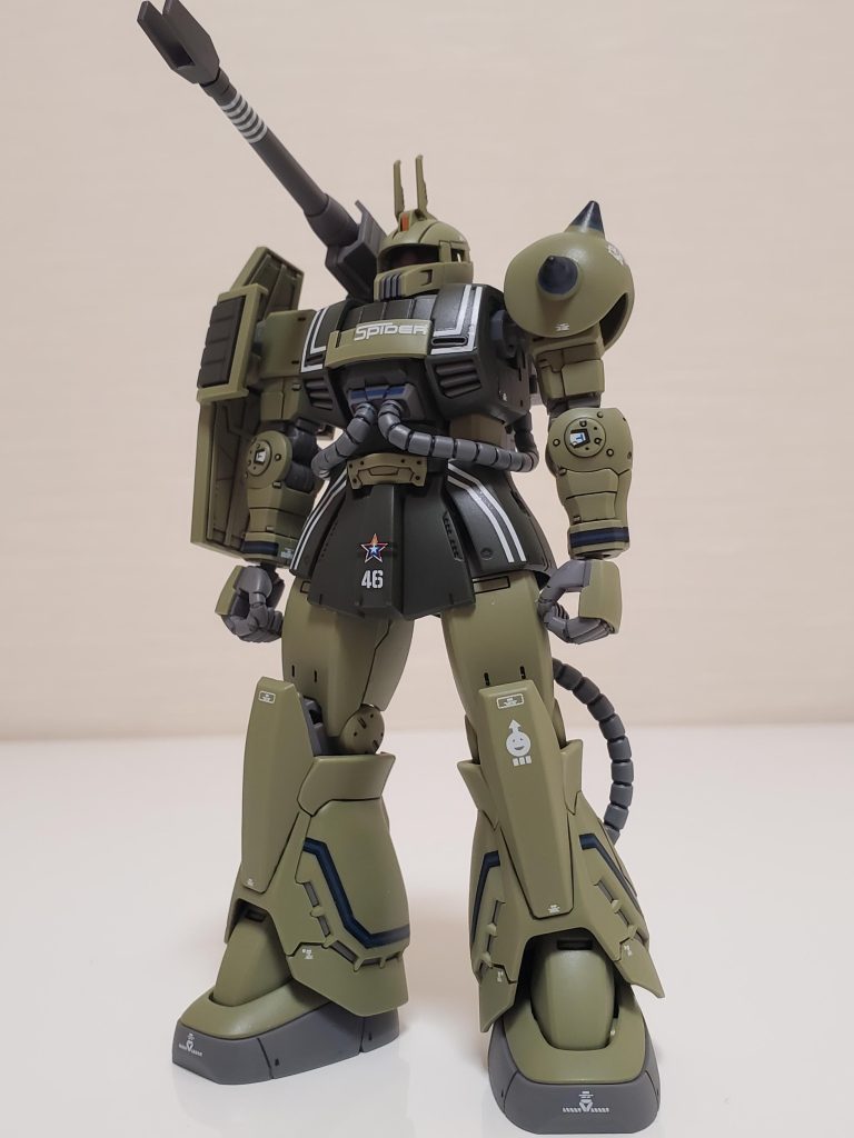 「連休中に1体は作ろう」と思い、ちょっと試したい事があったので、ずっと積んであったこちらを作りました。基本的にいつも通りの部分塗装、スミ入れ、トップコート仕上げです。