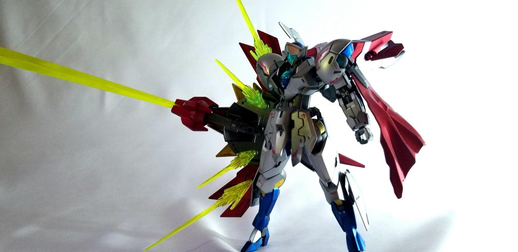 爆風を背にしたイメージで