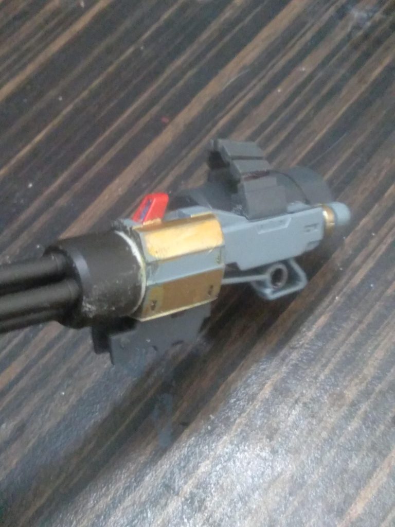 The main section is from the ibo option set that came with the cannons for flauros. I then added some gouf custom parts.