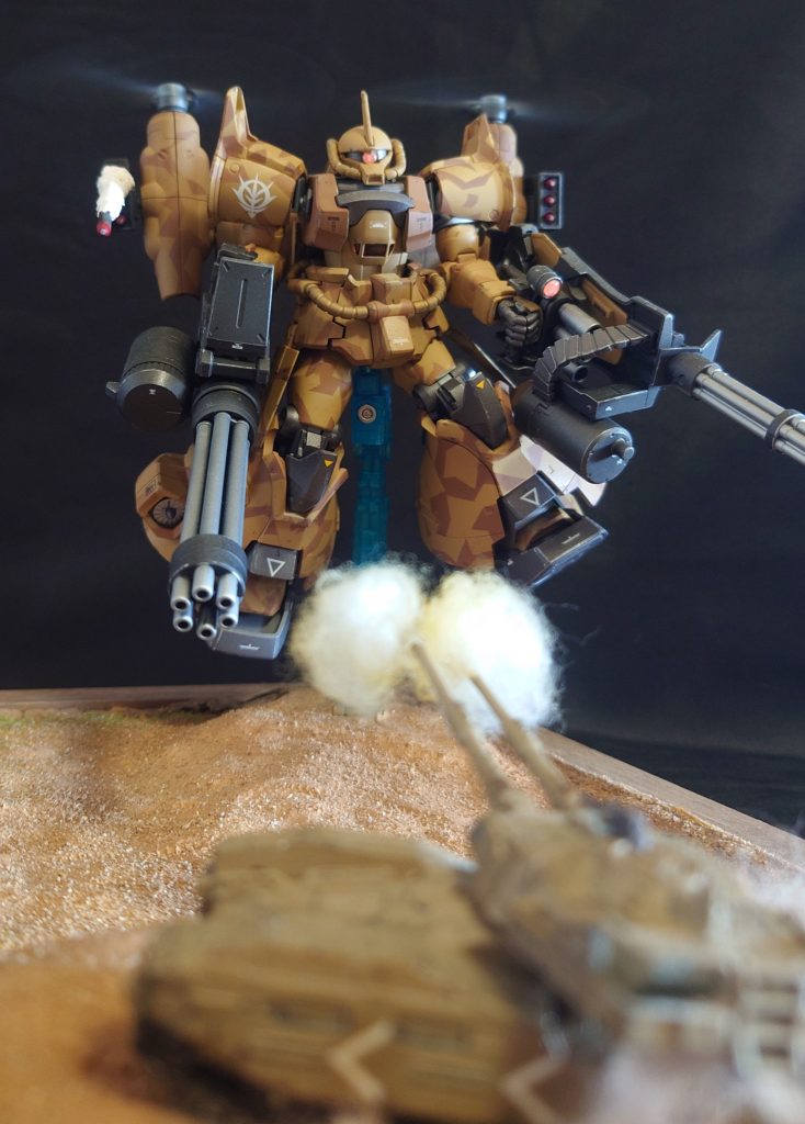 ティルトローターを装着させたグフフライトタイプ vs 61式戦車