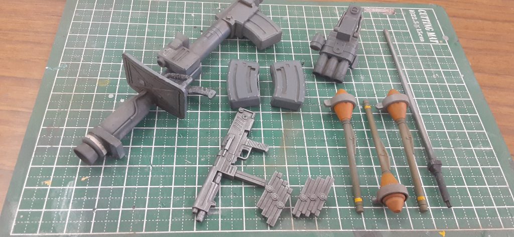 武装もドライブラシ等で仕上げました。