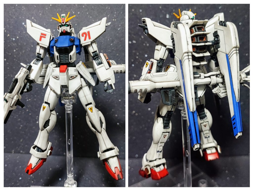 ホロイエローを吹く前、こっちはこっちで良かったけどもうもとには戻せない…。ガンプラは決断も大事。