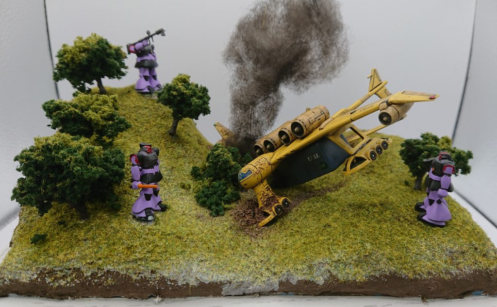 全体(正面)煙の表現が非常に難しかったです。