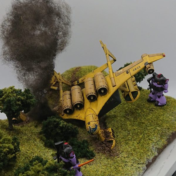 旧キット　ミデア　『迫撃！トリプル・ドム』ジオラマ