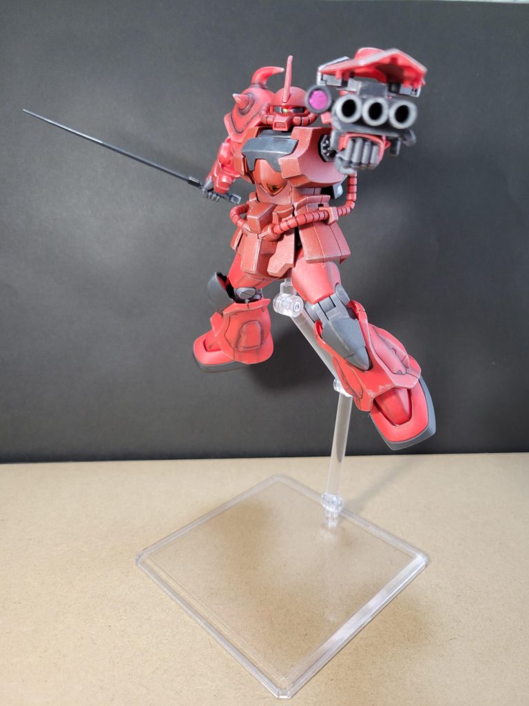 マシンガンのスコープ、撮影時に塗装忘れ付属のデカール……