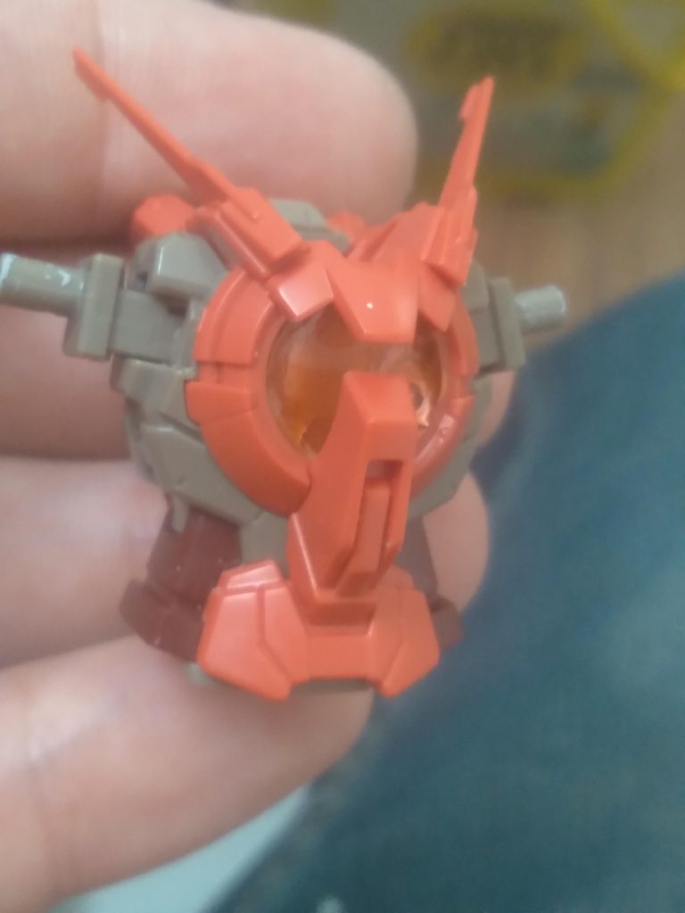 Since this astrea didn't come with the center clear part, I used a metallic red gundam marker and uv resin to make my own