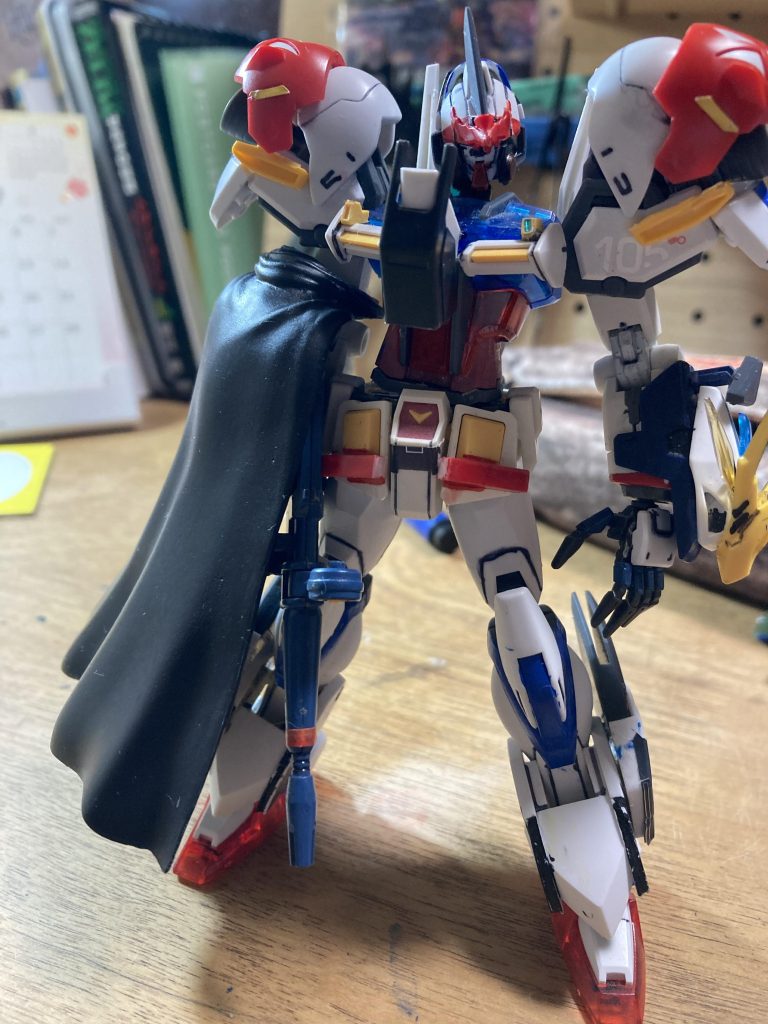 近くにあったマントをつけたらいい感じになりましたね、