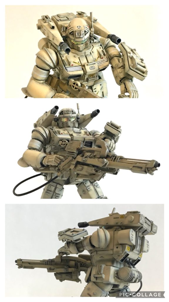 強化スーツを装着して砂漠に展開する米軍海兵隊みたいになっちゃいました。