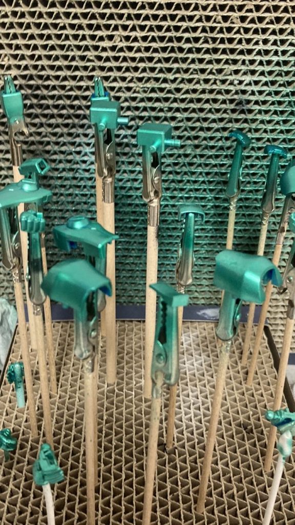 乾かしてます。