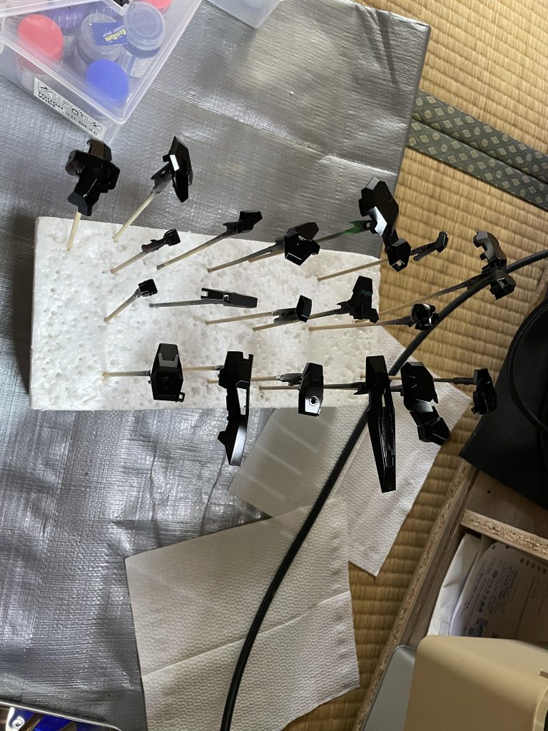 下地にEXブラック吹いて