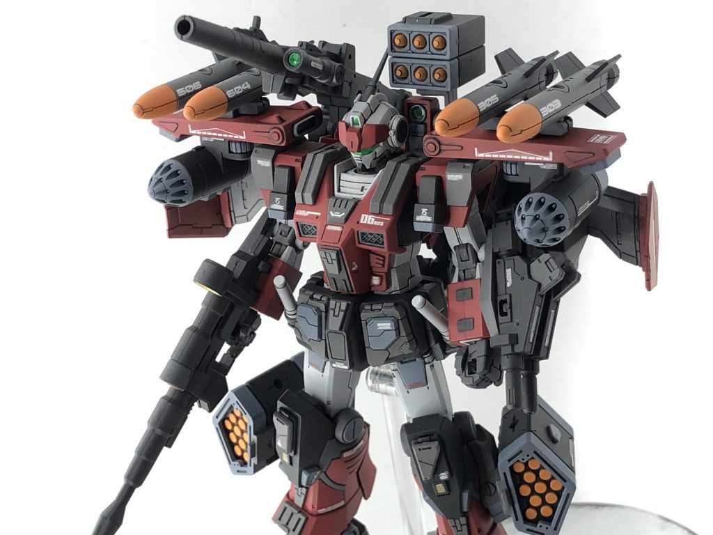 フライトユニット収納状態。陸地で行動する時はこちらの形態で。