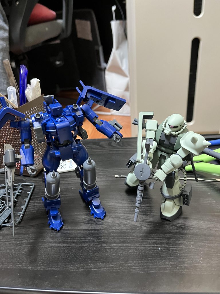 ミキシング前。ティエレンは特殊な形状で、組んでて面白かったです。