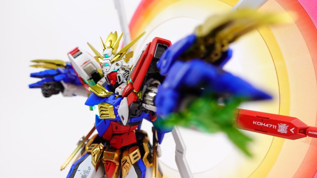 完成時の写真　その5右手でゴッドフィンガー、左手でシャイニングフィンガーこれがやりたかったんです