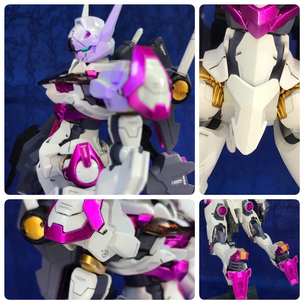 目は蛍光グリーン。所々にイエローゴールドでアクセント。