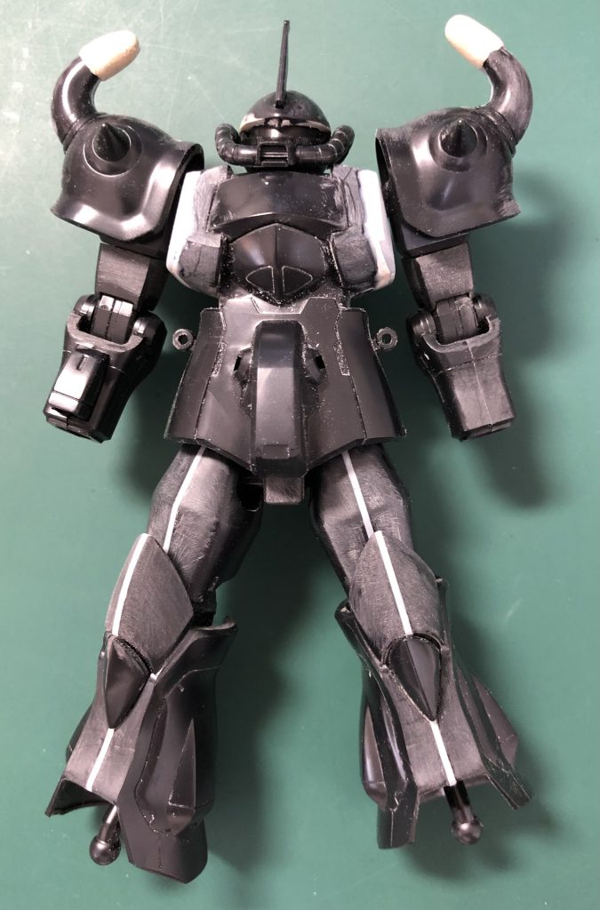 改修顔(目元幅)胸部　両サイド+1.0mm肩アーマー　+1.0mm 大腿部から脛にかけて+1.0mm 