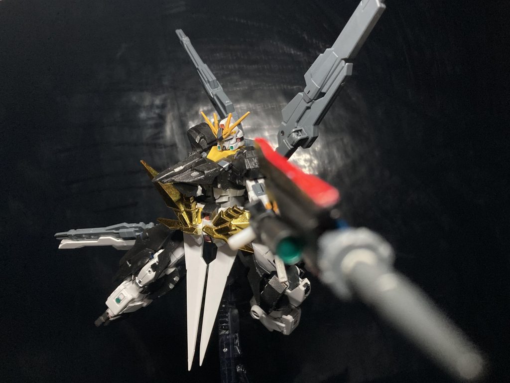 ビームライフルモード！先端を外して太いビームも撃てるらしいですがエネルギー的に撃ちたくないらしいです！