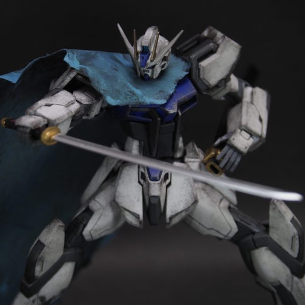 EG　ストライクガンダム　ウェザリング＆マント追加