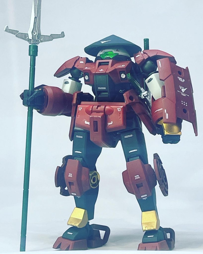 HG デミトレーナーを武者ガンダム風に制作。強いていうなら『出水戸零那』でしょうか(笑