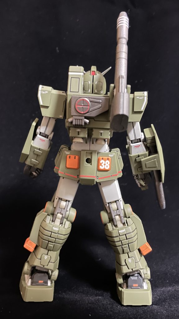武器や関節など、いつもならスタブラのアイアンを使うのですがもっと鋳物感を出したかったのでヘキサギアのガンメタあたりを使ったと思います。関節もう1色はシャンパンゴールドです。
