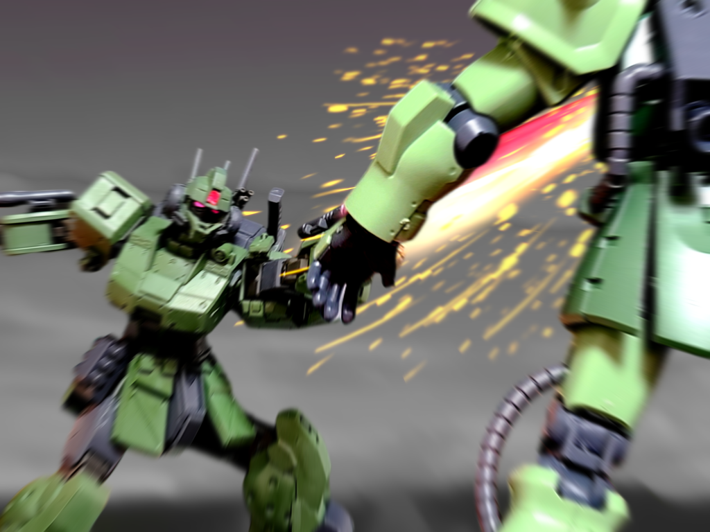 残党と交戦ギド「オラァ！！」ジオン残党「ぐあぁぁぁ！！」