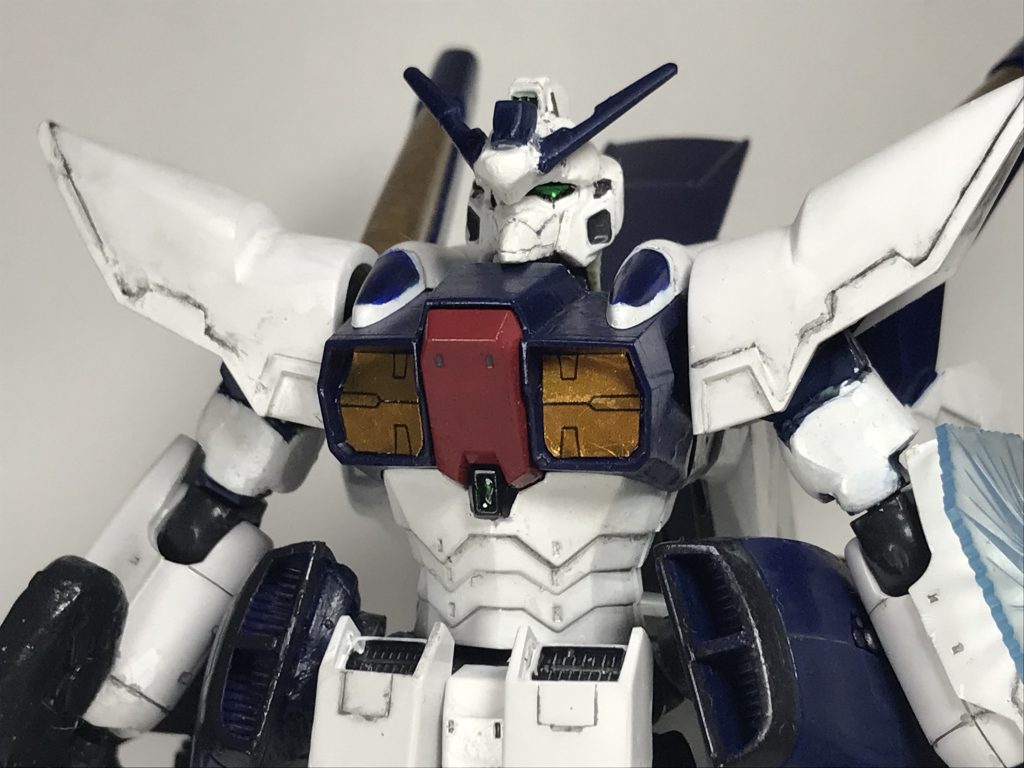 ここからオリ設定始まりますヘッドパーツ:Gセイバーのフェイスパーツで増加装甲が足され、各機能や耐久力が向上しているまたベースはスペースモードだが装甲が増加させられている