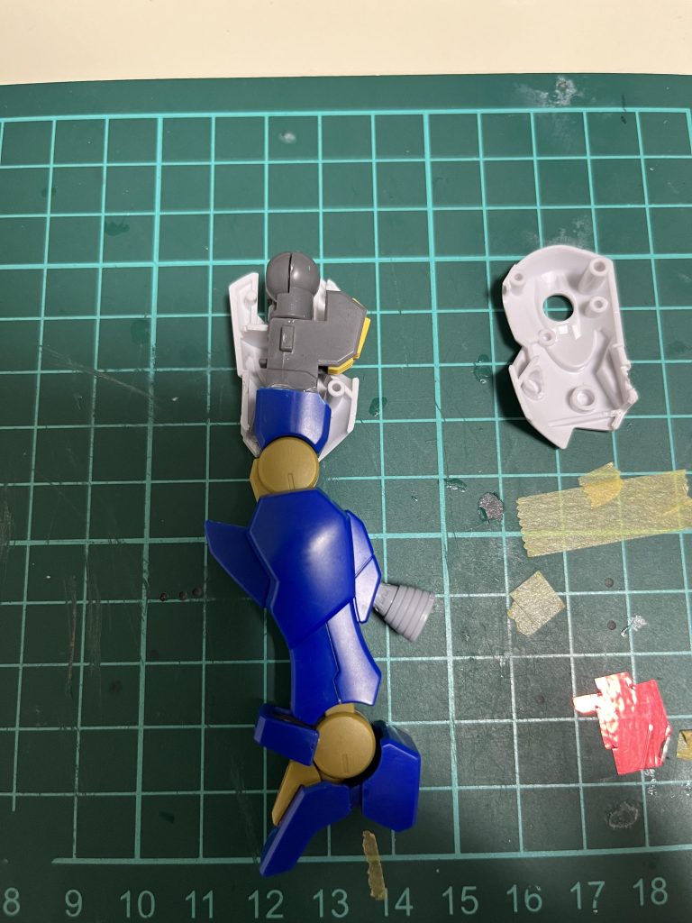 1番こだわった所はフォルムでした。素体はエアリアルですが、なんとか足にどっしり感を出したかったのでエアリアルのフレームとモンテーロの脚を繋げて太モモ装甲で包みました。今回もご覧頂き、ありがとうございました！では、良きガンプライフを！！