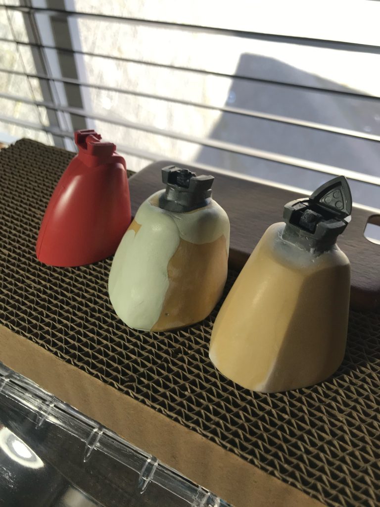 ふくらはぎはしっかりパテを使いました！