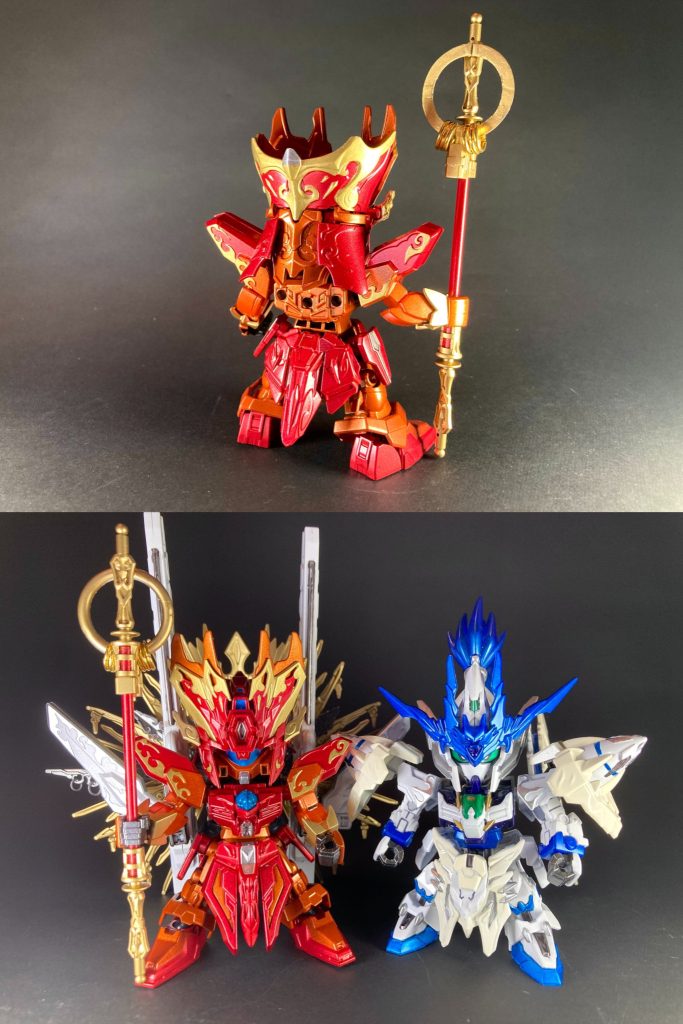 MS出典作品の『ガンダムビルドダイバーズ』シリーズでは相棒の文鴦ダブルオースカイメビウスとツーショット📸