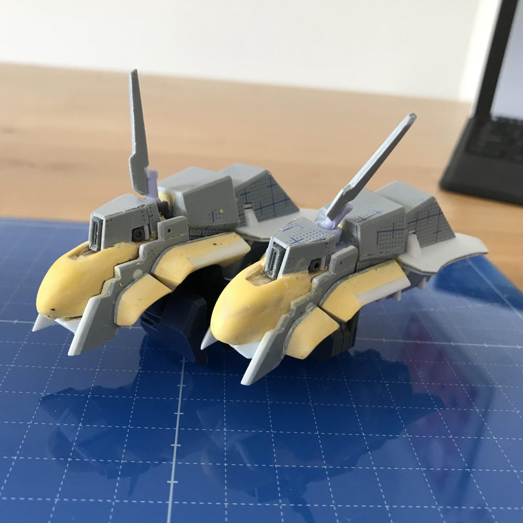 肩部ブースター基本箱組み。パテは苦手意識があるのと重くなるので極力使わない主義。