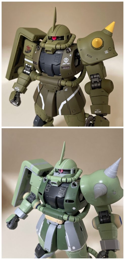 スパイクアーマーのスパイク部分は、当初、市販のパーツにしようと思ったのですが、イメージと違う気がしたので、元々のスパイクにリベットヘッドを埋め込んだものに変えました。個人的には、しっくりきています。