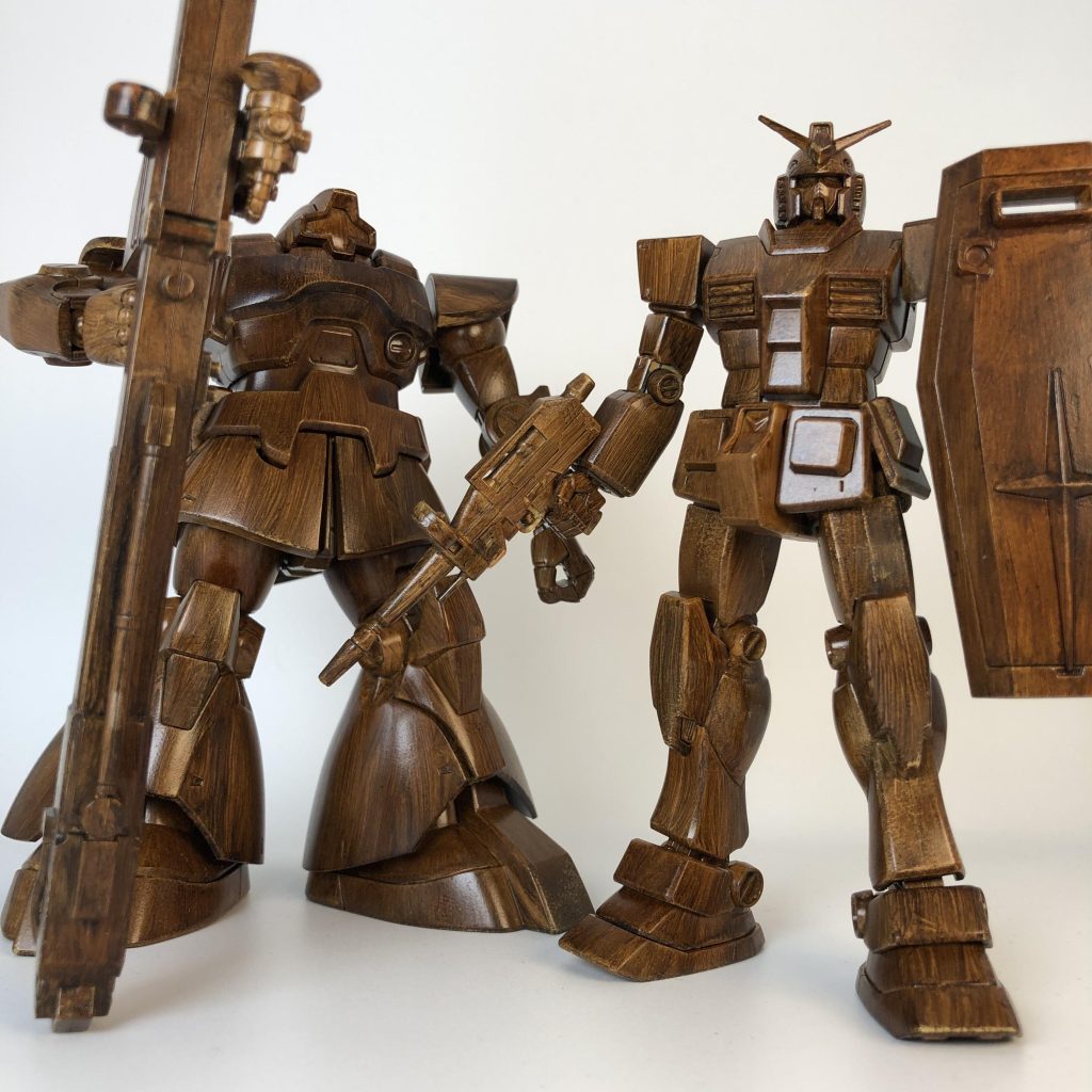 木目調G3＋シャアドム–2枚目/制作者：@plamocross