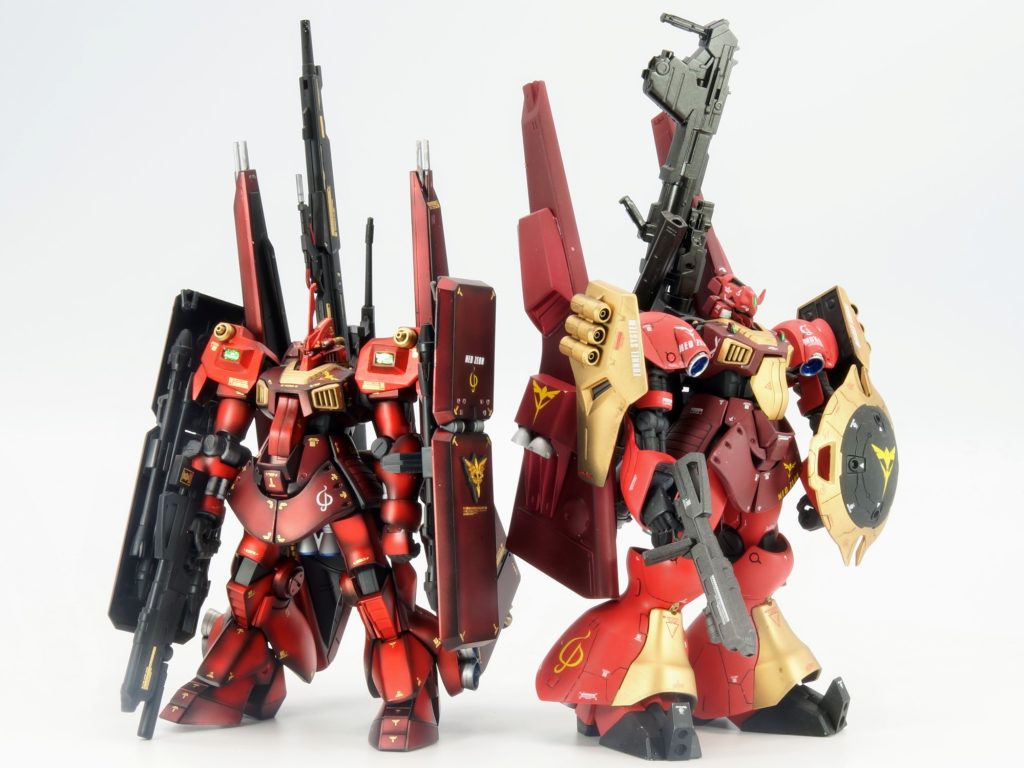 こいつが後にトラバーシアに改修される話を見て、このプロジェクトに火が付きました!トラバーシアとのサイズ差がありすぎたので胴1mmモモ3mm延長しましたが、ほぼわかりませんね‥アムロ機も2機、製作しております。2023.6.10〜11の八王子模型展示会に間に合うよう頑張ります!!