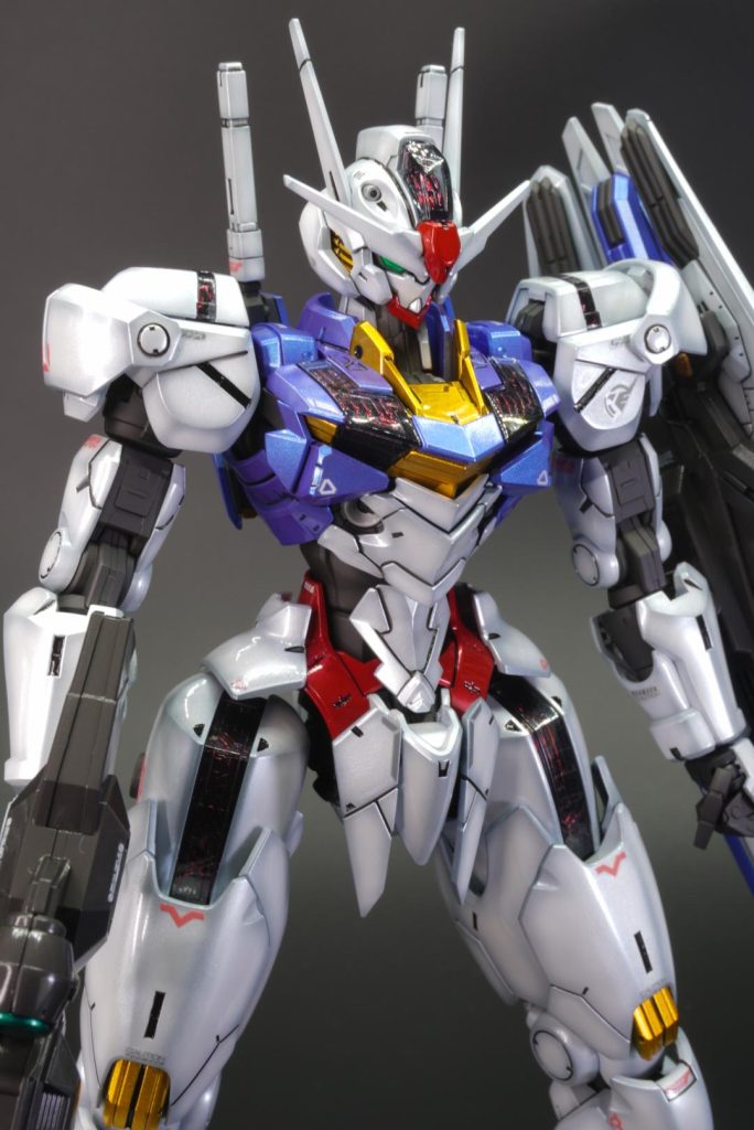 エアリアルのブルー部分を、下記のようにするといい感じに偏光カラーで塗装できるのでおすすめします。(素人の自分が言うのもあれですが…)下地:ガイアノーツコバルトブルー本塗装:プリズムパステルチェリーピンクブル