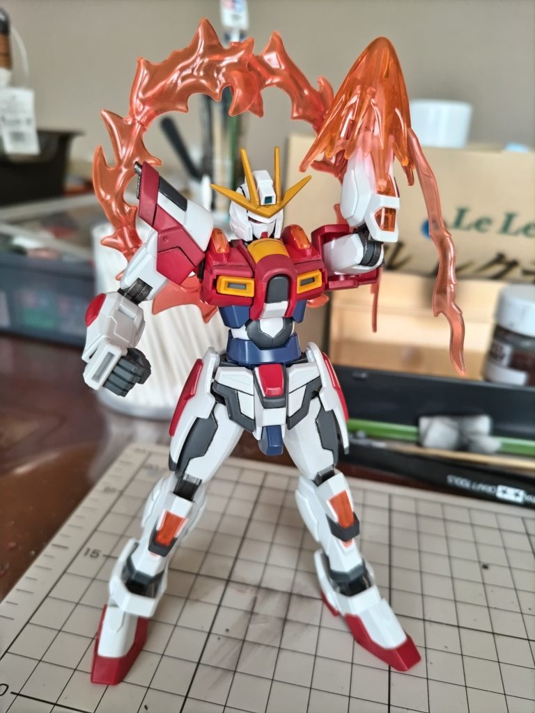 炎エフェクトを付けてポーズ！