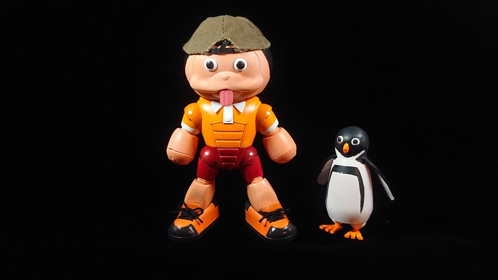 そして、あらかじめ作っておいた風助に被せれば、なんということでしょう、風助の完成!!さらに、あらかじめ作っておいたヒロユキも添えれば完璧です。