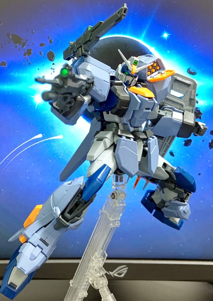 オープニングで流れる映像のデュエルを再現。あのオープニングにでてくるキャラと機体が一々格好良くて当時は何度も見直してました