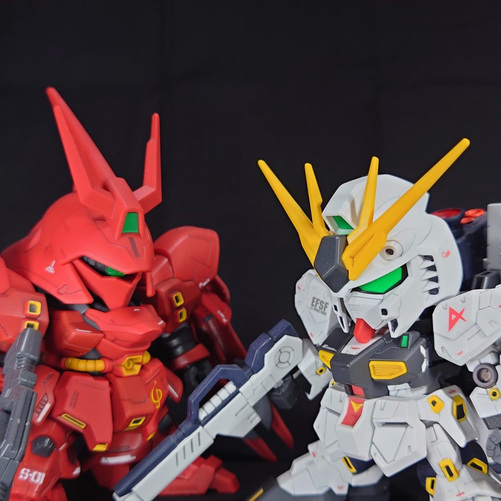 古いキットですが、この当時の、ＳＤは、全体的バランスも良く、ちょっと部分塗装するだけで、カッコよくなりますよね(汗)