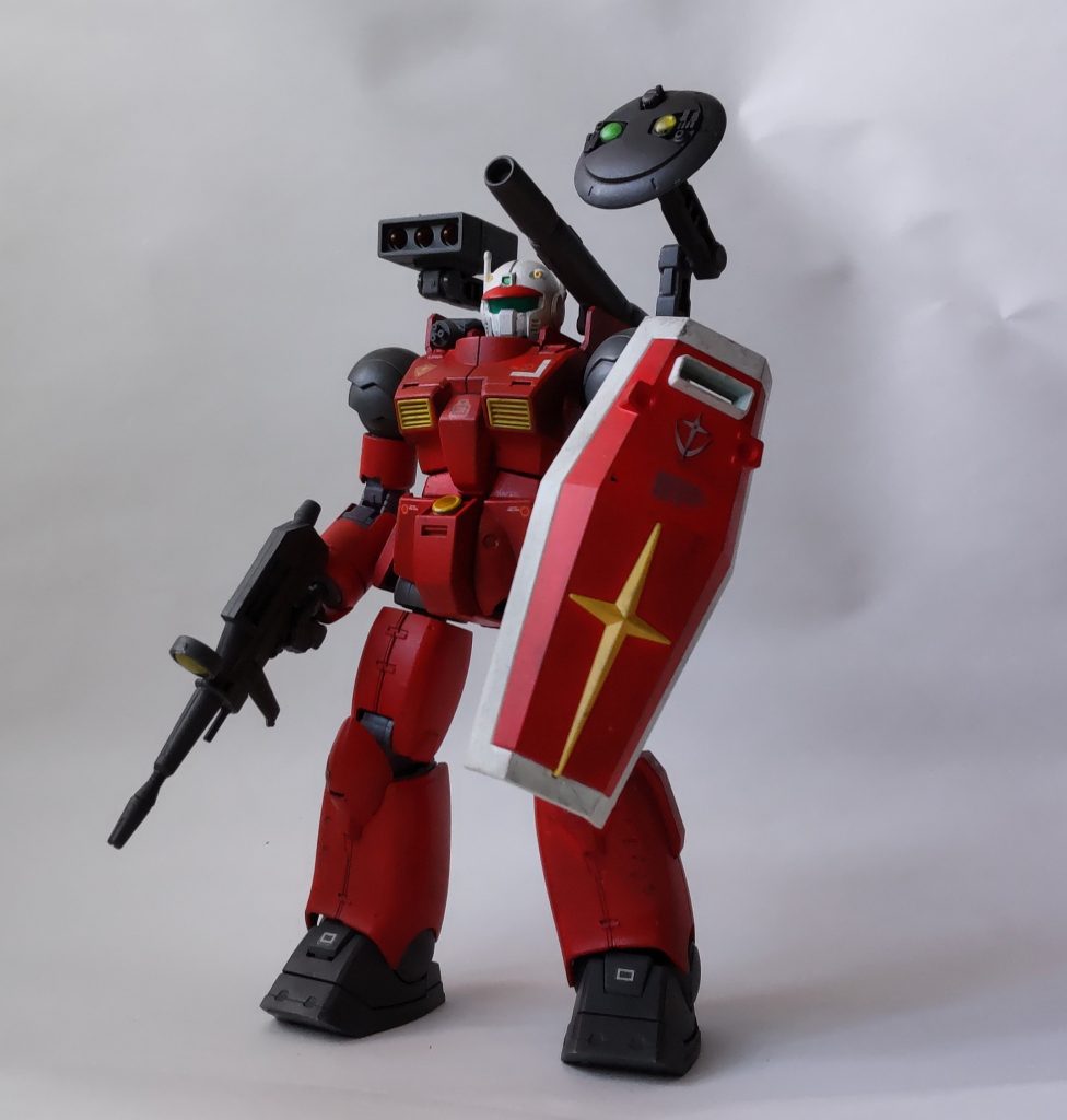 オリジナルMSV、サイド7編を見ていただきありがとうございました🙇彼らの物語はまた別の機会で。今回ラストを飾るのはガンキャノンV.Cです!V.CはVmission、customの頭を取ったもので、作ったのはだいぶ前です。改造は主にハンドパーツ変更や付け足しでカラーリングはRX-77に寄せてます。