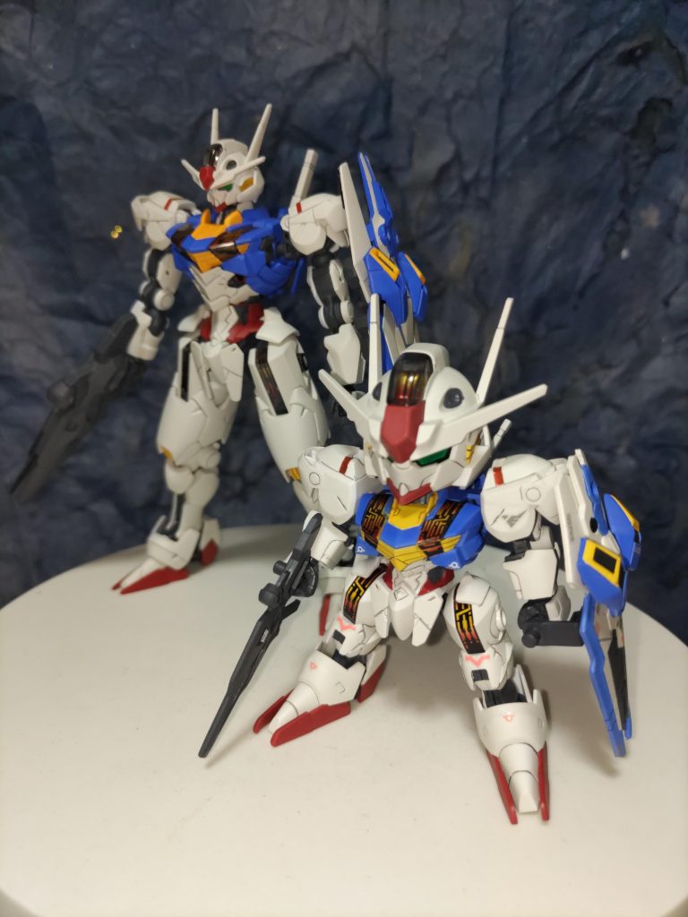HGガンダムエアリアルとツーショット