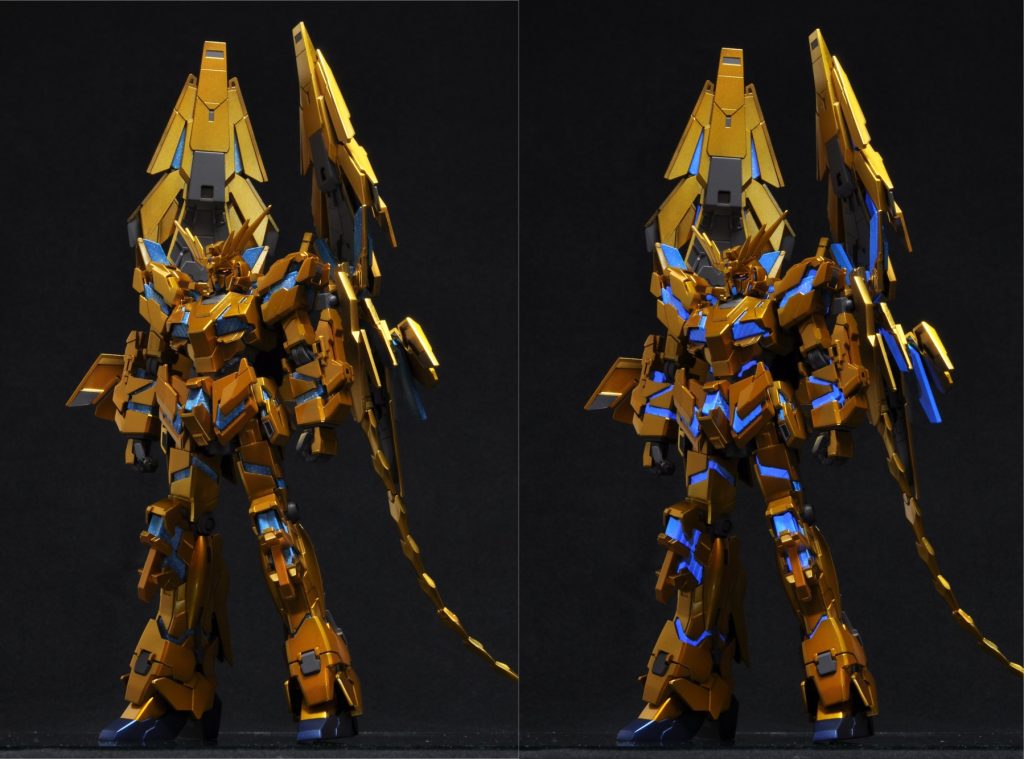 サイコフレームはブラックライトで光ります。