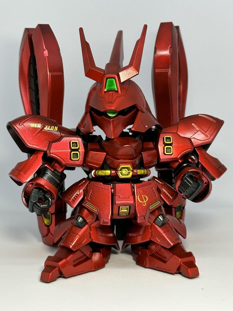 正面から箱を見た瞬間からキャンディー塗装は決めていました♪クリアレッド厚塗りして暗めにしています。