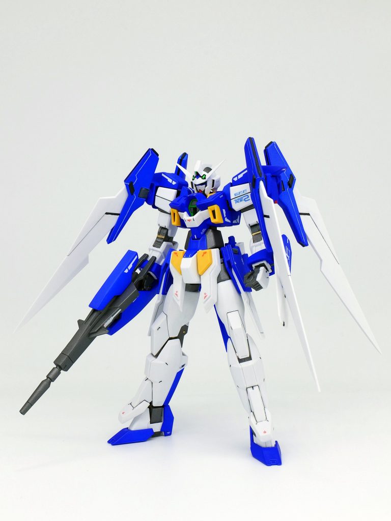 全景。使用塗料は下記。メイン：ウルトラマリンブルー関節：サーフェイサーエヴォ ガンメタその他：4アーティストマーカーシルバー＆ゴールド